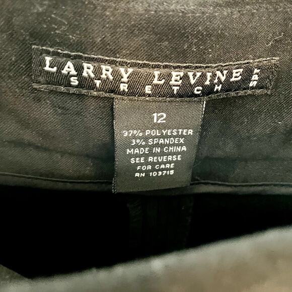 Vintage 90s Women's Larry Levine Black Paneled Midi Faux Suede Skirt - Sz 12 - Picture 3 of 10